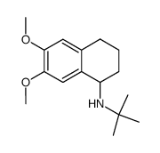 N-(1,1-dimethylethyl)-1,2,3,4-tetrahydro-6,7-dimethoxy-1-naphthalenamine结构式