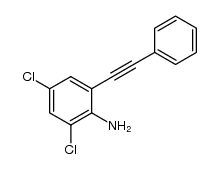 2,4-dichloro-6-(2-phenylethynyl)benzeneamine Structure