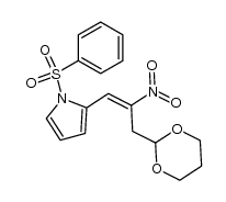 (E)-3-(1,3-dioxan-2-yl)-2-nitro-1-(1-phenylsulfonyl-2-pyrrolyl)-1-propene结构式