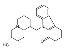 9-(1,2,3,4,5,6,7,8,9,9a-decahydroquinolizin-5-ium-1-ylmethyl)-3,4-dihydro-2H-carbazol-1-one,chloride结构式