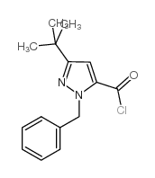 1-苄基-3-(叔丁基)吡唑-5-羰酰氯结构式