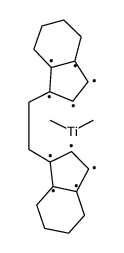 rac-ethylenebis-(4,5,6,7-tetrahydro-1-indenyl)-dimethyl titanium(iv) Structure