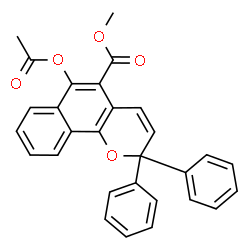 2,2-Diphenyl-5-methoxycarbonyl-6-acetoxy-[2H]-naphtho[1,2-b]pyran structure