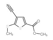 4-氰基-5-(甲硫基)噻吩-2-羟酸甲酯结构式