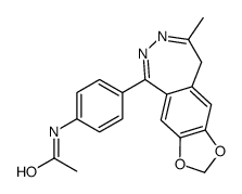 1-(4-Acetylaminophenyl)-4-methyl-7,8-methylenedioxy-5H-2,3-benzodiazep ine结构式