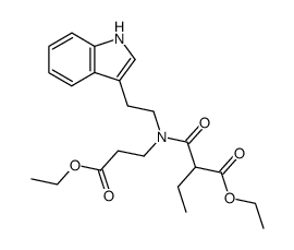 2-({[3-(ethoxycarbonyl)propyl][2-(1H-indol-3-yl)ethyl]amino}carbonyl)butanoic acid ethyl ester结构式