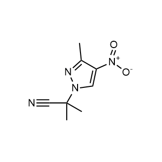 2-甲基-2-(3-甲基-4-硝基-吡唑-1-基)丙腈结构式