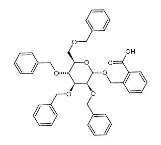 2-{[(2,3,4,6-tetra-O-benzyl-α-D-mannopyranosyl)oxy]methyl}benzoic acid结构式