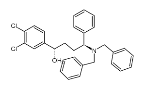 (1S,R,4S)-N,N-(dibenzyl)-4-amino-1-(3,4-dichlorophenyl)-4-phenyl-1-butanol Structure