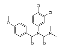 N-(3,4-dichlorophenyl)-N-(dimethylcarbamoyl)-4-methoxy-benzamide structure