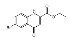 6-Bromo-1,4-dihydro-4-oxoquinoline-2-carboxylic acid ethyl ester结构式