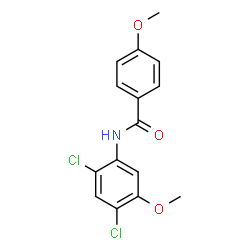 N-(2,4-DICHLORO-5-METHOXYPHENYL)-4-METHOXYBENZENECARBOXAMIDE结构式