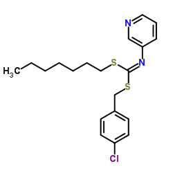 (4-Chlorophenyl)methyl heptyl-3-pyridinylcarbonimidodithioate picture