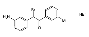 2-(2-amino-pyridin-4-yl)-2-bromo-1-(3-bromophenyl)ethanone hydrobromide结构式