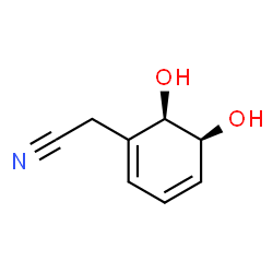 1,3-Cyclohexadiene-1-acetonitrile, 5,6-dihydroxy-, (5R,6S)-rel- (9CI)结构式