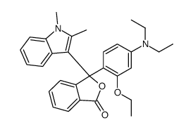 3-[4-(diethylamino)-2-ethoxyphenyl]-3-(1,2-dimethylindol-3-yl)-2-benzofuran-1-one结构式