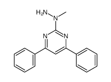 2-(1-Methylhydrazinyl)-4,6-diphenylpyrimidine structure