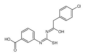 3-[[2-(4-chlorophenyl)acetyl]carbamothioylamino]benzoic acid结构式