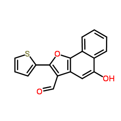 5-Hydroxy-2-(2-thienyl)naphtho[1,2-b]furan-3-carbaldehyde Structure