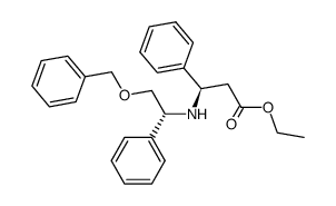 ethyl (R)-3-(((R)-2-(benzyloxy)-1-phenylethyl)amino)-3-phenylpropanoate结构式