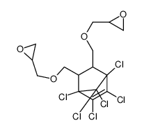 2,2'-[(1,4,5,6,7,7-hexachlorobicyclo[2.2.1]hept-5-ene-2,3-diyl)bis(methyleneoxymethylene)]bisoxirane结构式