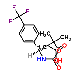 Boc-(R)-3-Amino-3-(4-trifluoromethylphenyl)-propionic acid structure