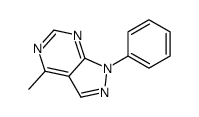 4-methyl-1-phenylpyrazolo[3,4-d]pyrimidine结构式