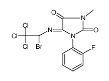 5-(1-bromo-2,2,2-trichloro-ethylimino)-1-(2-fluoro-phenyl)-3-methyl-imidazolidine-2,4-dione Structure