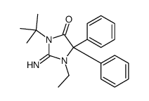 3-(1,1-Dimethylethyl)-1-ethyl-2-imino-5,5-diphenyl-4-imidazolidinone结构式