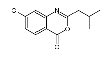 7-chloro-2-isobutyl-4H-benzo[d][1,3]oxazin-4-one结构式