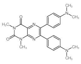 2,4(1H,3H)-Pteridinedione, 6,7-bis[4-(dimethylamino)phenyl]-1,3-dimethyl-结构式