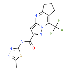 5H-Cyclopenta[d]pyrazolo[1,5-a]pyrimidine-2-carboxamide,6,7-dihydro-N-(5-methyl-1,3,4-thiadiazol-2-yl)-8-(trifluoromethyl)-(9CI) picture