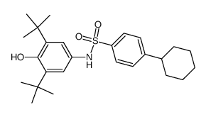 2,6-Di-t-butyl-4-(p-cyclohexylbenzolsulfonamido)-phenol结构式