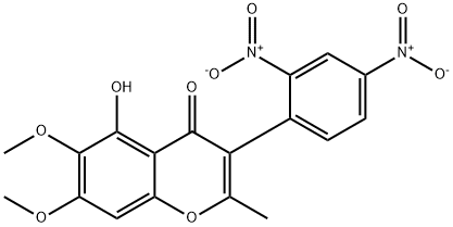 3-(2,4-Dinitrophenyl)-5-hydroxy-6,7-dimethoxy-2-methyl-4H-1-benzopyran-4-one结构式