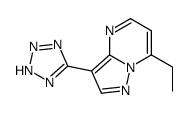 Pyrazolo[1,5-a]pyrimidine, 7-ethyl-3-(1H-tetrazol-5-yl)- (9CI) structure