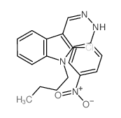 1H-Indole-3-carboxaldehyde,1-butyl-2-chloro-, 2-(4-nitrophenyl)hydrazone结构式