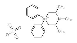 1,2,6-trimethyl-4,4-diphenyl-1,4-azarsinan-4-ium,perchlorate Structure