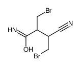 4-bromo-2-(bromomethyl)-3-cyanobutanamide结构式