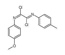 N'-(4-methoxyphenyl)-N-(4-methylphenyl)ethanediimidoyl dichloride Structure