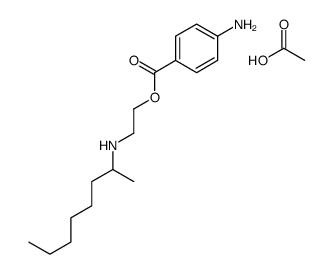 2-(4-aminobenzoyl)oxyethyl-octan-2-ylazanium,acetate结构式