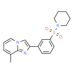 8-methyl-2-[3-(piperidin-1-ylsulfonyl)phenyl]imidazo[1,2-a]pyridine Structure