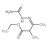 ethyl (3E)-3-(carbamothioylhydrazinylidene)-2-methyl-butanoate结构式