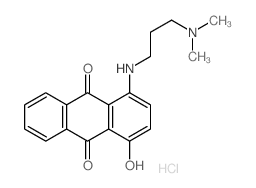 Anthraquinone, 1-((3-(Dimethylamino)propyl)amino)-4-hydroxy-, monohydrochloride结构式