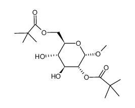 methyl 2,6-di-O-pivaloyl-α-D-glucopyranoside结构式