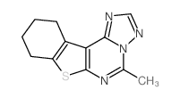 1,2,4-triazolo<2,3-c>-5-methyl-8,9,10,11-tetrahydrobenzothieno<3,2-e>pyrimidine结构式