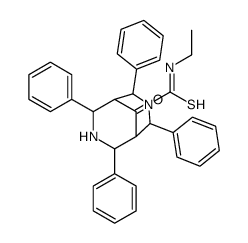 N-ethyl-9-oxo-2,4,6,8-tetraphenyl-3,7-diazabicyclo[3.3.1]nonane-3-carbothioamide Structure