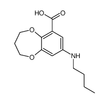 8-(butylamino)-3,4-dihydro-2H-1,5-benzodioxepine-6-carboxylic acid结构式