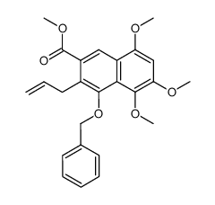 methyl 4-benzyloxy-5,6,8-trimethoxy-3-(prop-2'-enyl)-2-naphthoate Structure