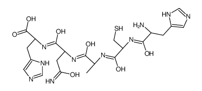 (2S)-2-[[(2S)-4-amino-2-[[(2S)-2-[[(2R)-2-[[(2S)-2-amino-3-(1H-imidazol-5-yl)propanoyl]amino]-3-sulfanylpropanoyl]amino]propanoyl]amino]-4-oxobutanoyl]amino]-3-(1H-imidazol-5-yl)propanoic acid结构式