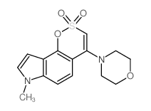 7-Methyl-4-(4-morpholinyl)-7H-(1,2)oxathiino(6,5-e)indole 2,2-dioxide结构式